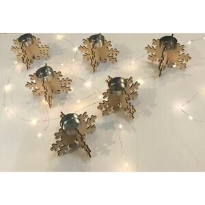 36 Christmas Holiday party Wedding favor table snowflake tealight candle holders